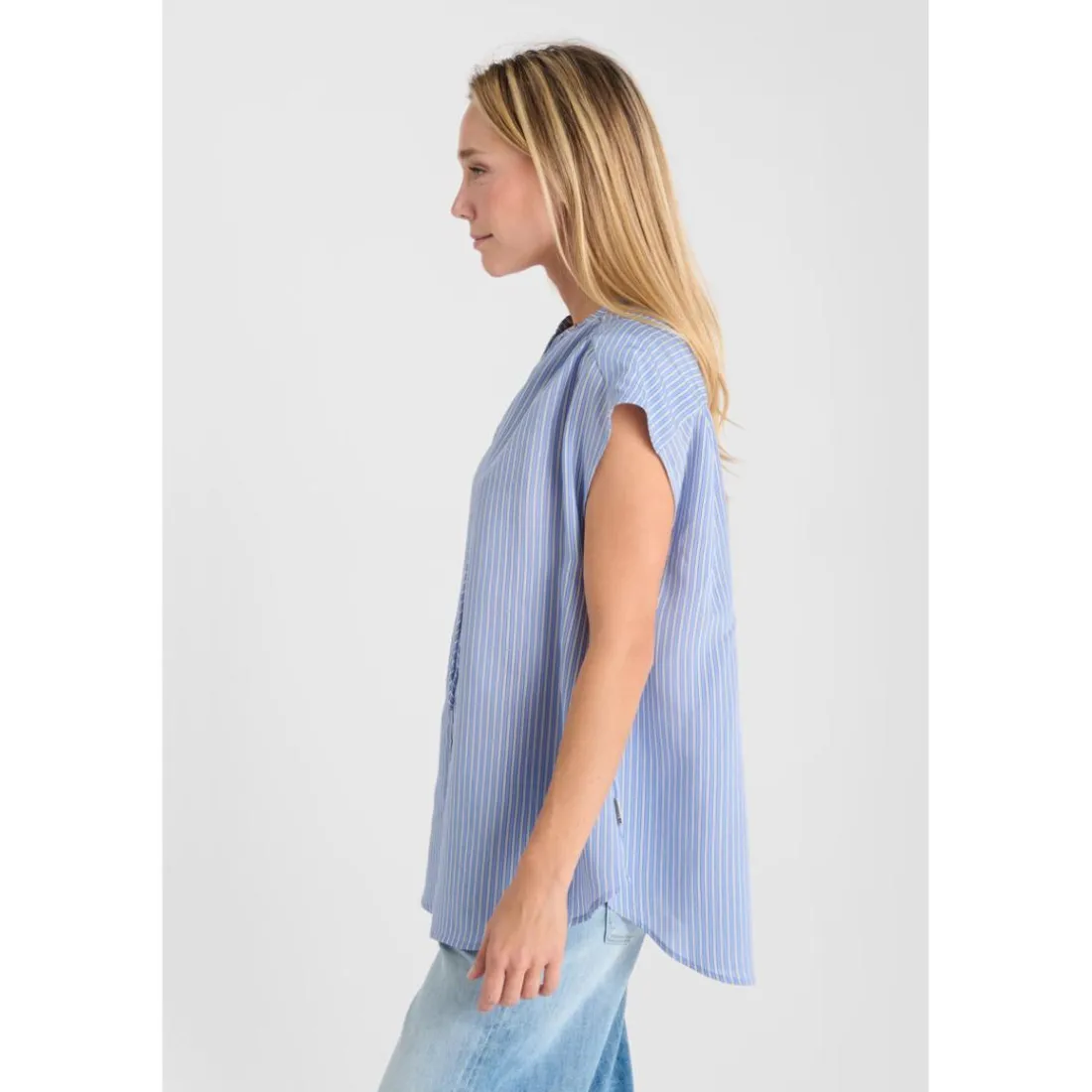 Top HANNON bleu en viscose Pia