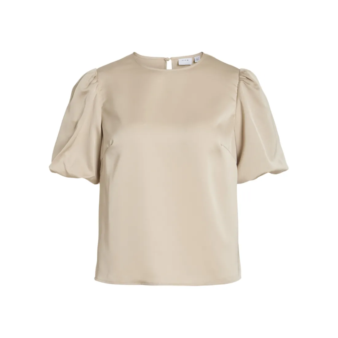 Top manches 2/4 en satin Viellette gris Willa