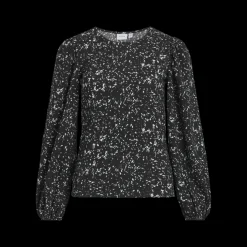 Top manches longues noir Anna