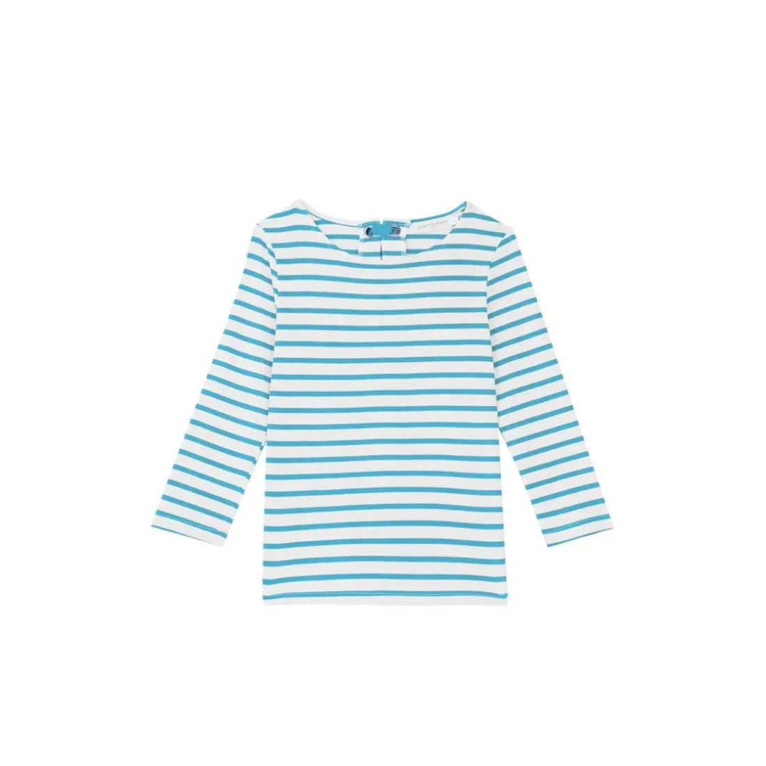 Top MARJO - Ciel/Ecru en coton