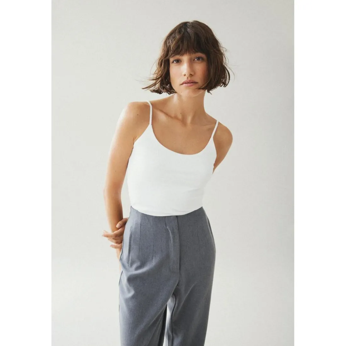 Top sans manches blanc Elsie