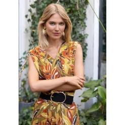 Top Stella ocre en viscose
