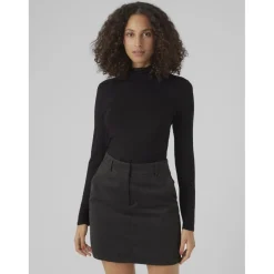 Top tight fit noir en viscose