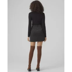 Top tight fit noir en viscose