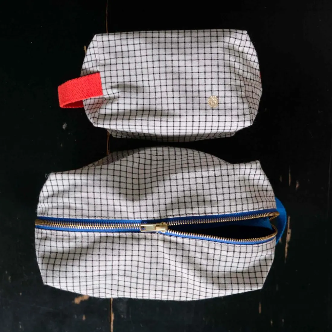 Trousse cube Stylo Bleu 14 x 22 x 11