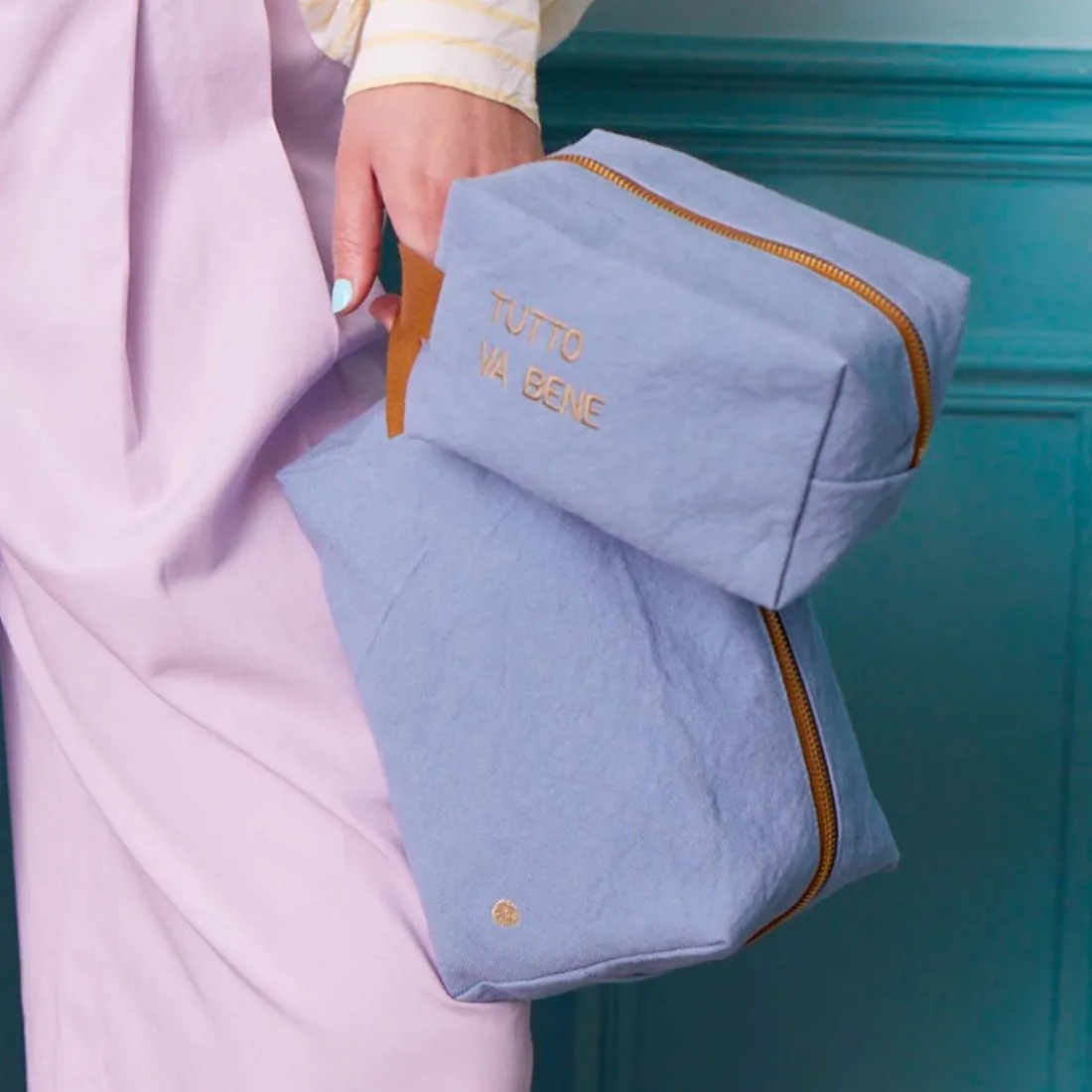 Trousse cube Tutto Bluetiful 10 x 16 x 10 bleu