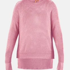 T-shirt ajouré rose Femme LEORE violet en coton