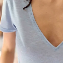 T-SHIRT BLEU GRIS ELVIE