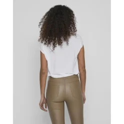 T-shirt col en v manches courtes blanc Amy