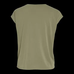 T-shirt col en v manches courtes vert foncé Sofia