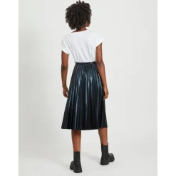 T-shirt col rond manches courtes blanc en coton Sara