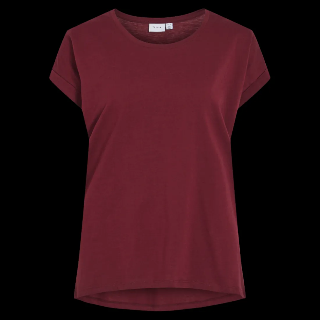 T-shirt col rond manches courtes violet Nora