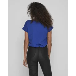 T-shirt col rond manches courtes bleu foncé Daisy