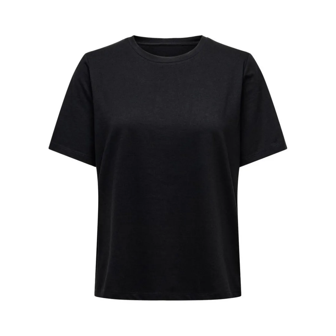 T-shirt Col rond Manches courtes noir en coton Ella