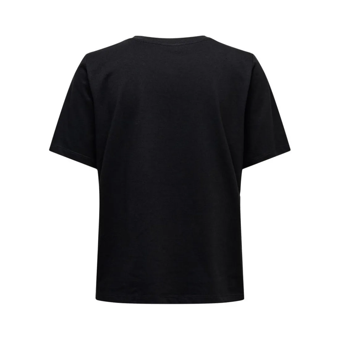 T-shirt Col rond Manches courtes noir en coton Ella