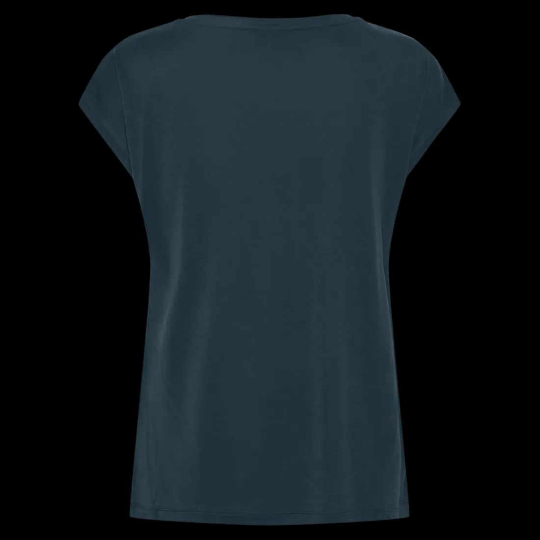 T-shirt comfort fit manches courtes bleu en viscose Vale