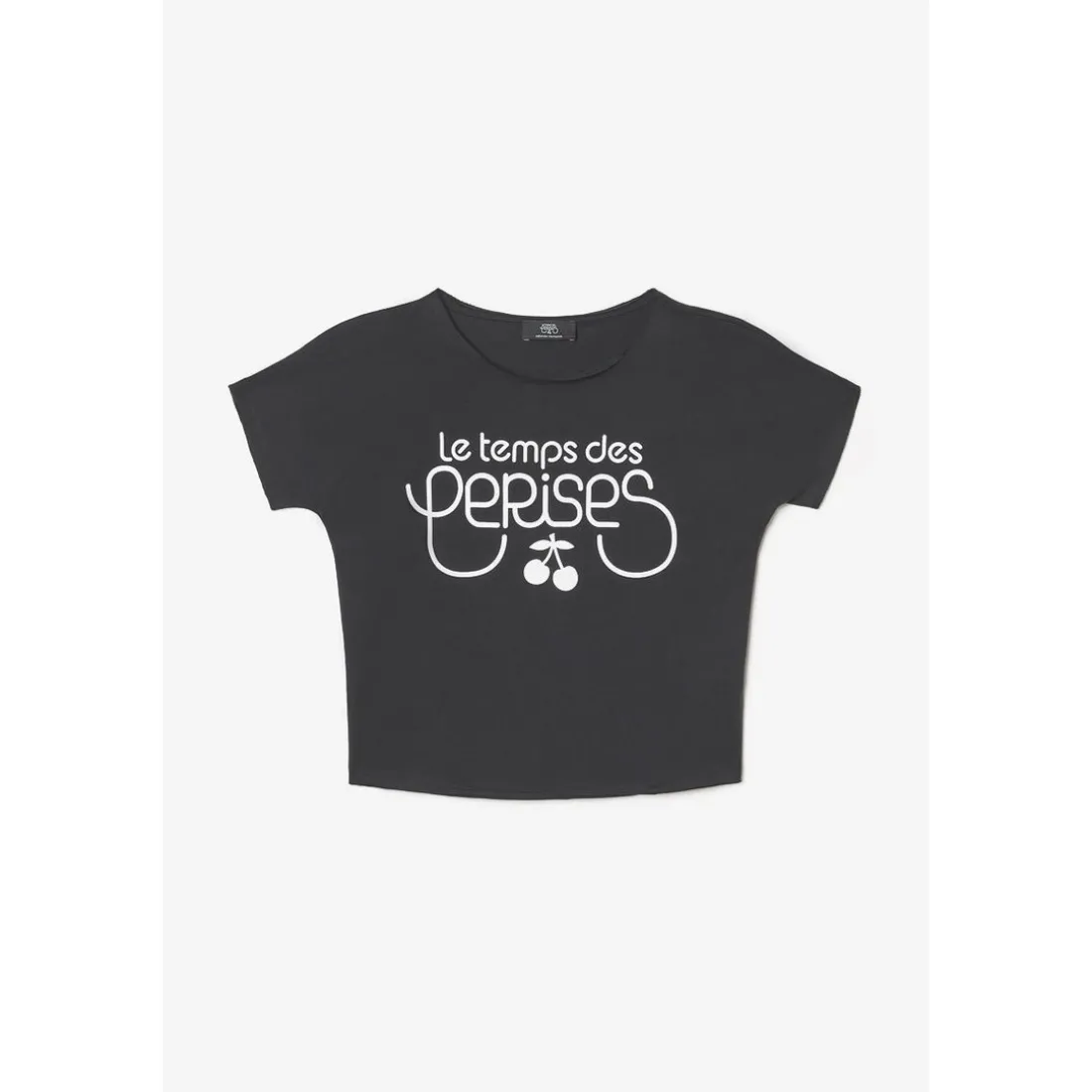 T-shirt fille Musgi noir imprimé en coton