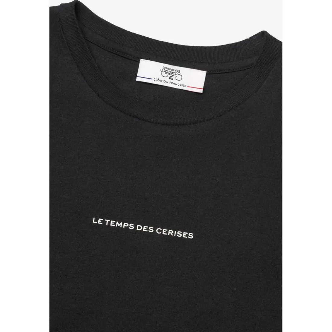 T-shirt fille Vinagi noir en coton