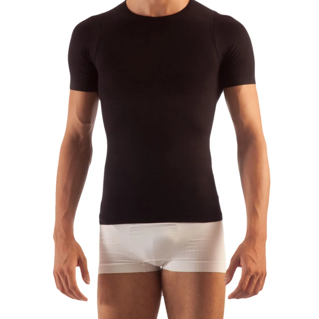 T-Shirt Gainant Minceur homme Noir Lytess