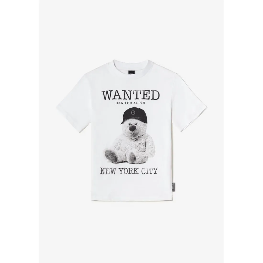 T-shirt garçon Gaspabo blanc imprimé en coton