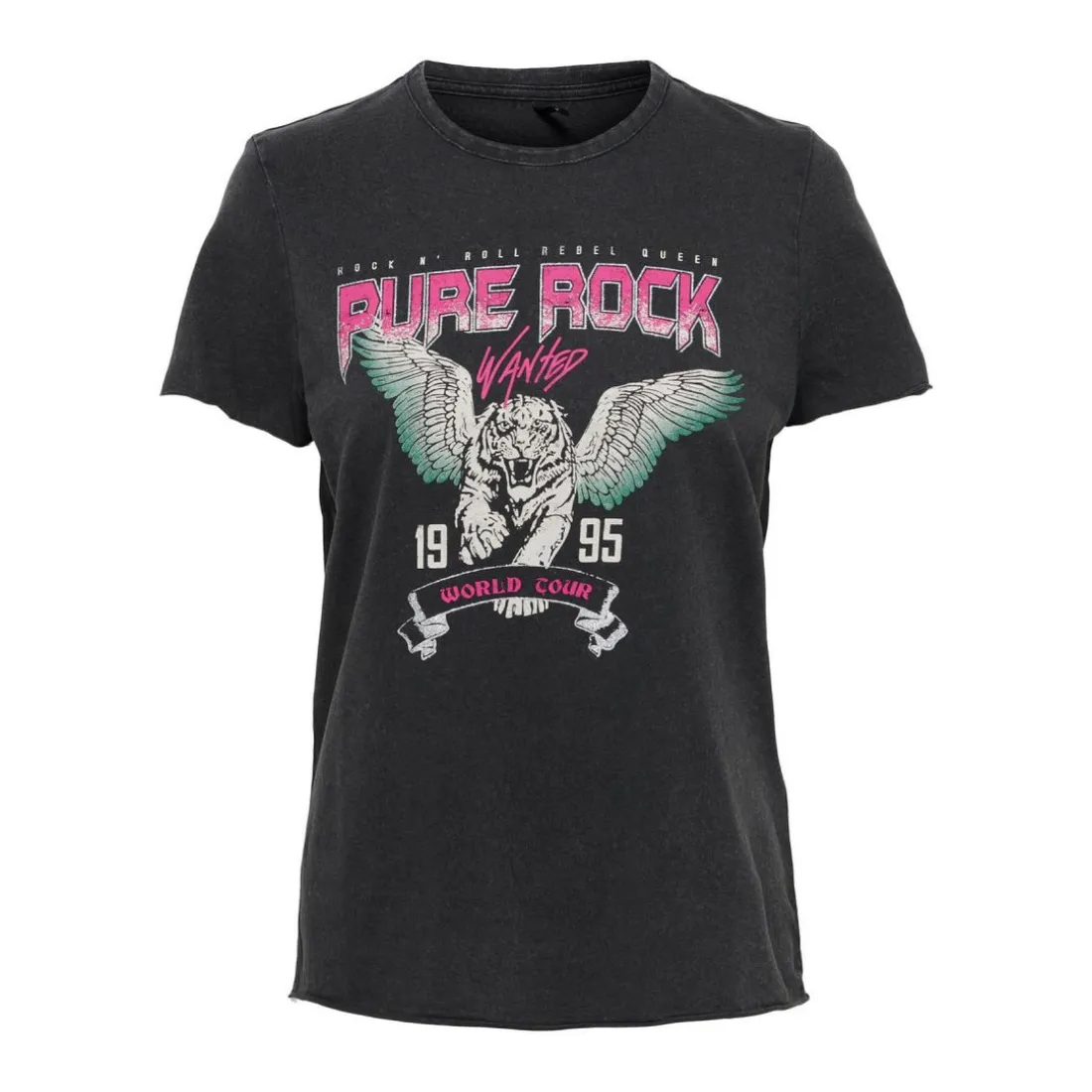 T-shirt Imprimé Col rond Manches courtes noir en coton Hope