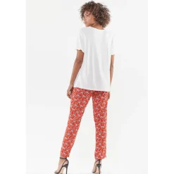 T-Shirt Lola vanille blanc en coton modal
