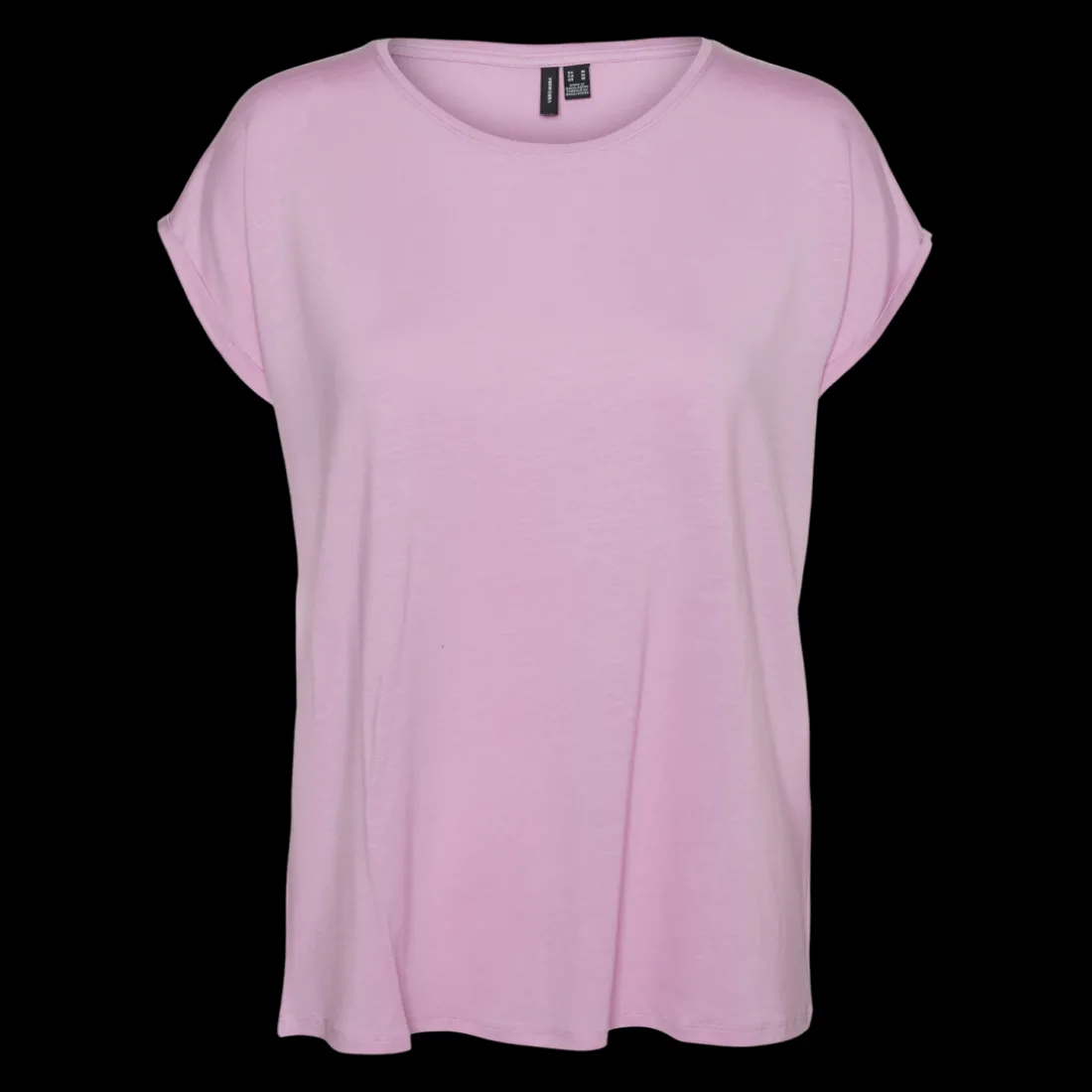 T-shirt longueur regular col rond épaules tombantes manches courtes violet Bree