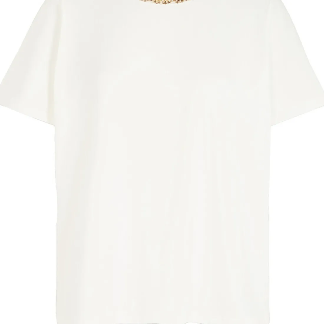 T-shirt manche courte blanc en coton