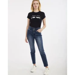T-shirt manche courte BLEU MARINE en coton