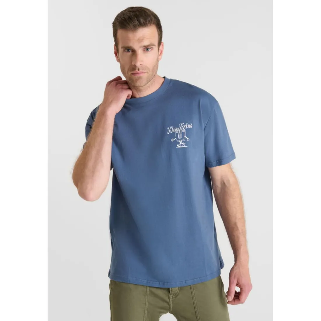 T-shirt manche courte Coura bleu en coton Yardley