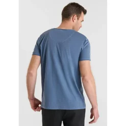 T-shirt manche courte Ogribs bleu en coton Cy
