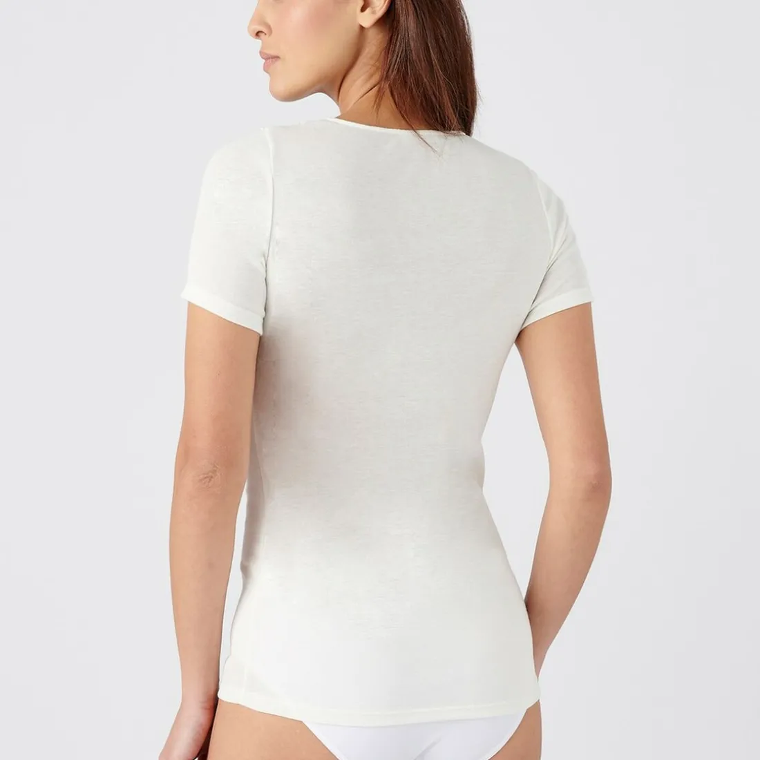 T-shirt manches courtes - Blanc en coton