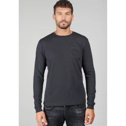 T-shirt manches longues Laia noir en coton