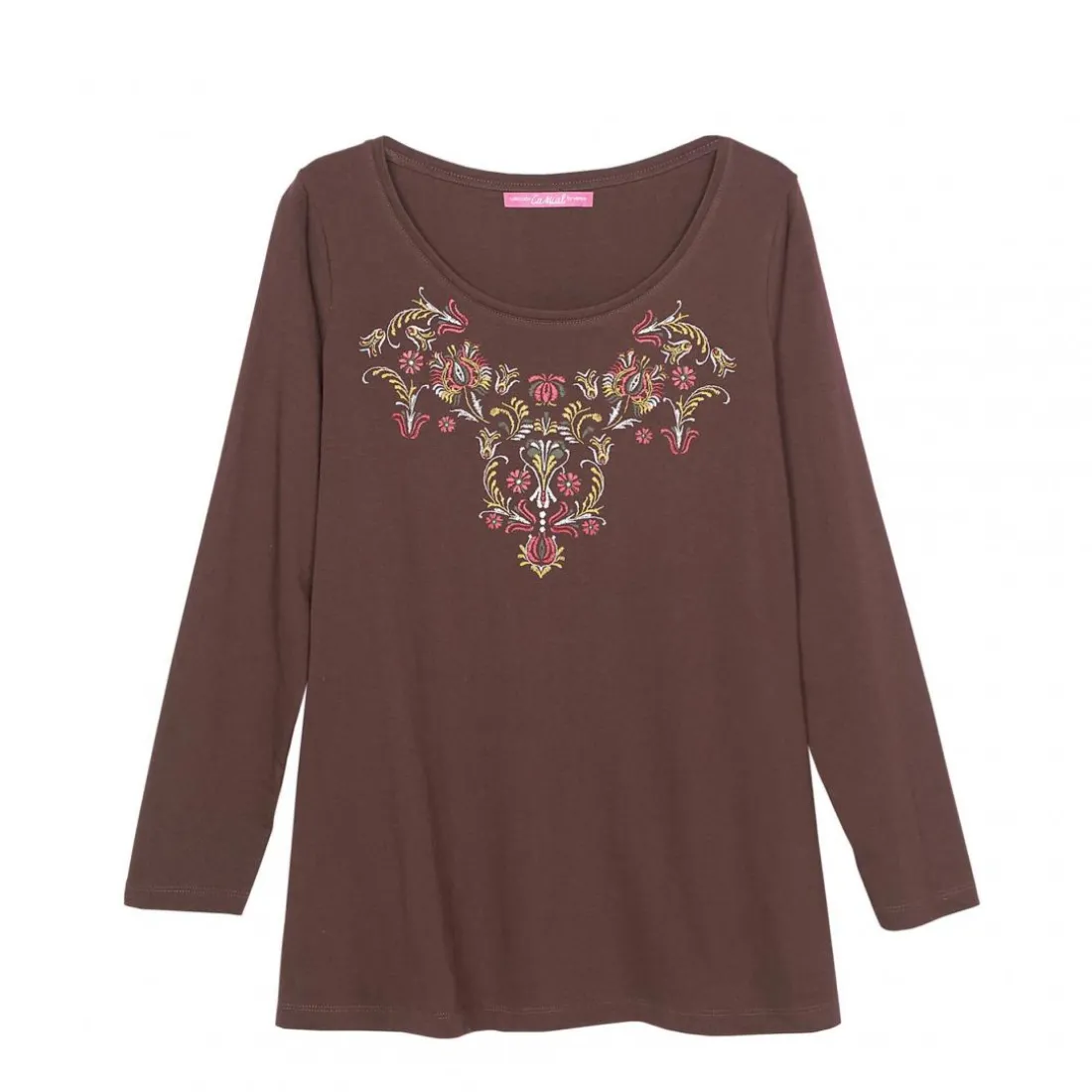 Tshirt marron en coton