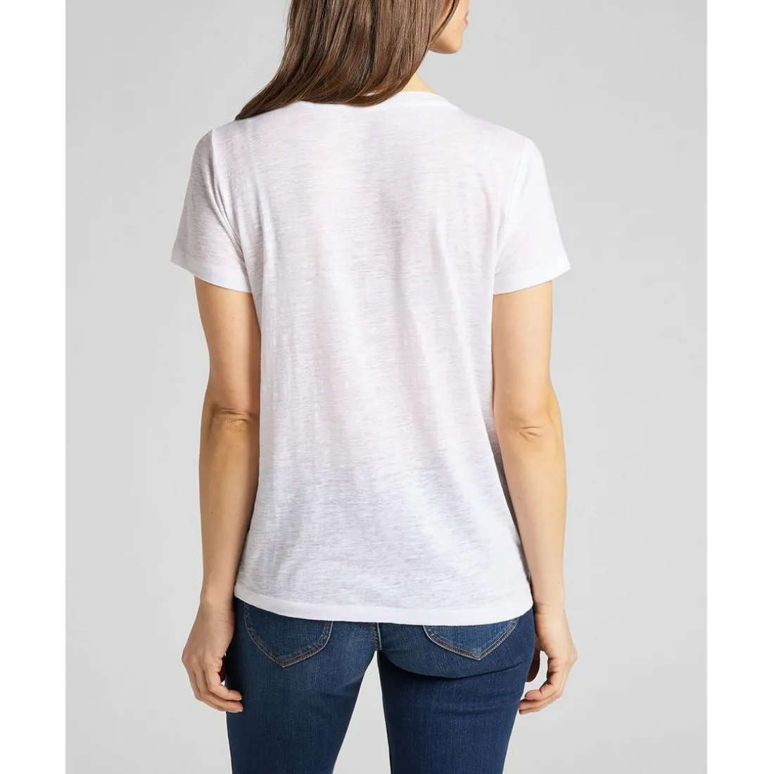 T-Shirt MC Femme V Neck Tee blanc