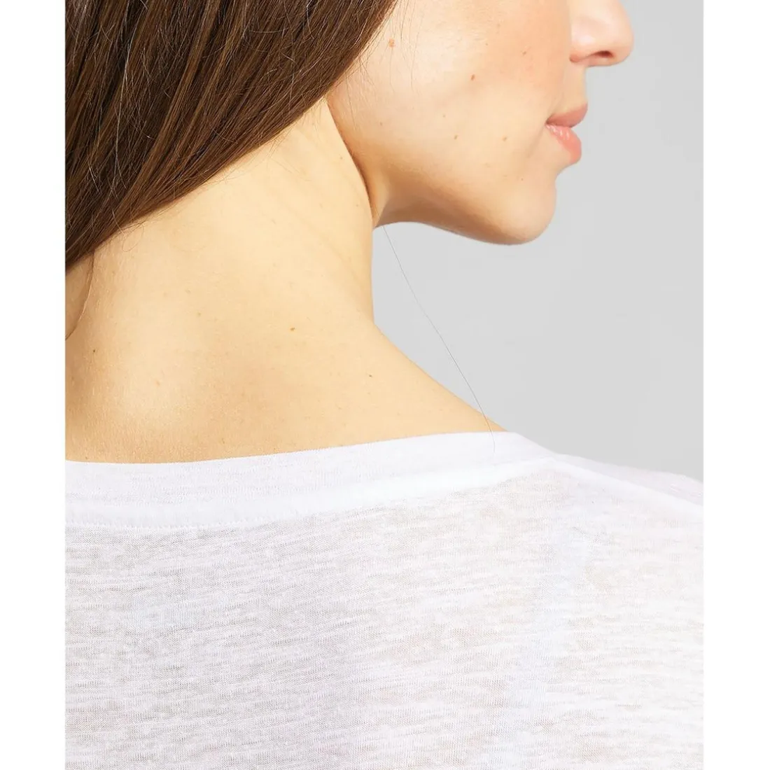 T-Shirt MC Femme V Neck Tee blanc