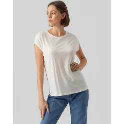 T-shirt Regular Fit Col rond Manches courtes Longueur regular blanc Skye