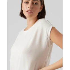 T-shirt Regular Fit Col rond Manches courtes Longueur regular blanc Skye