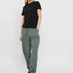 T-shirt Regular Fit Col rond Manches courtes Longueur regular noir en coton Queen