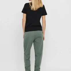 T-shirt Regular Fit Col rond Manches courtes Longueur regular noir en coton Queen