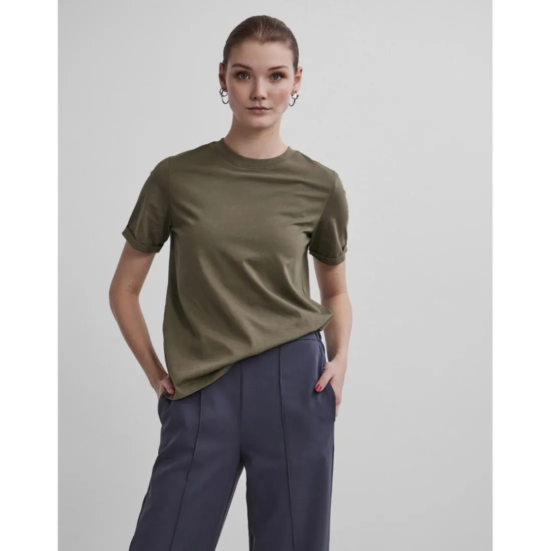 T-shirt regular fit manches courtes vert Nola