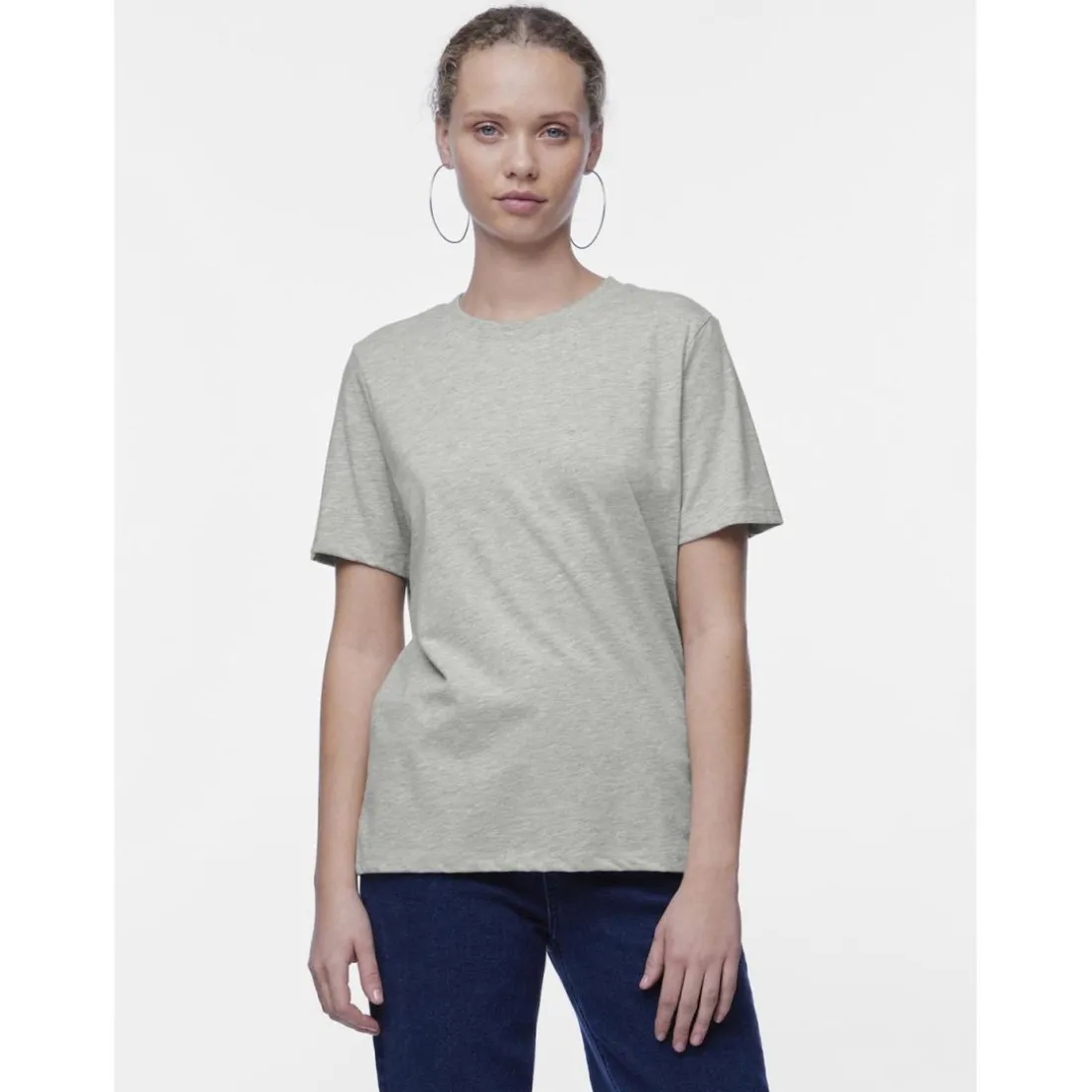 T-shirt regular fit manches courtes gris Eve
