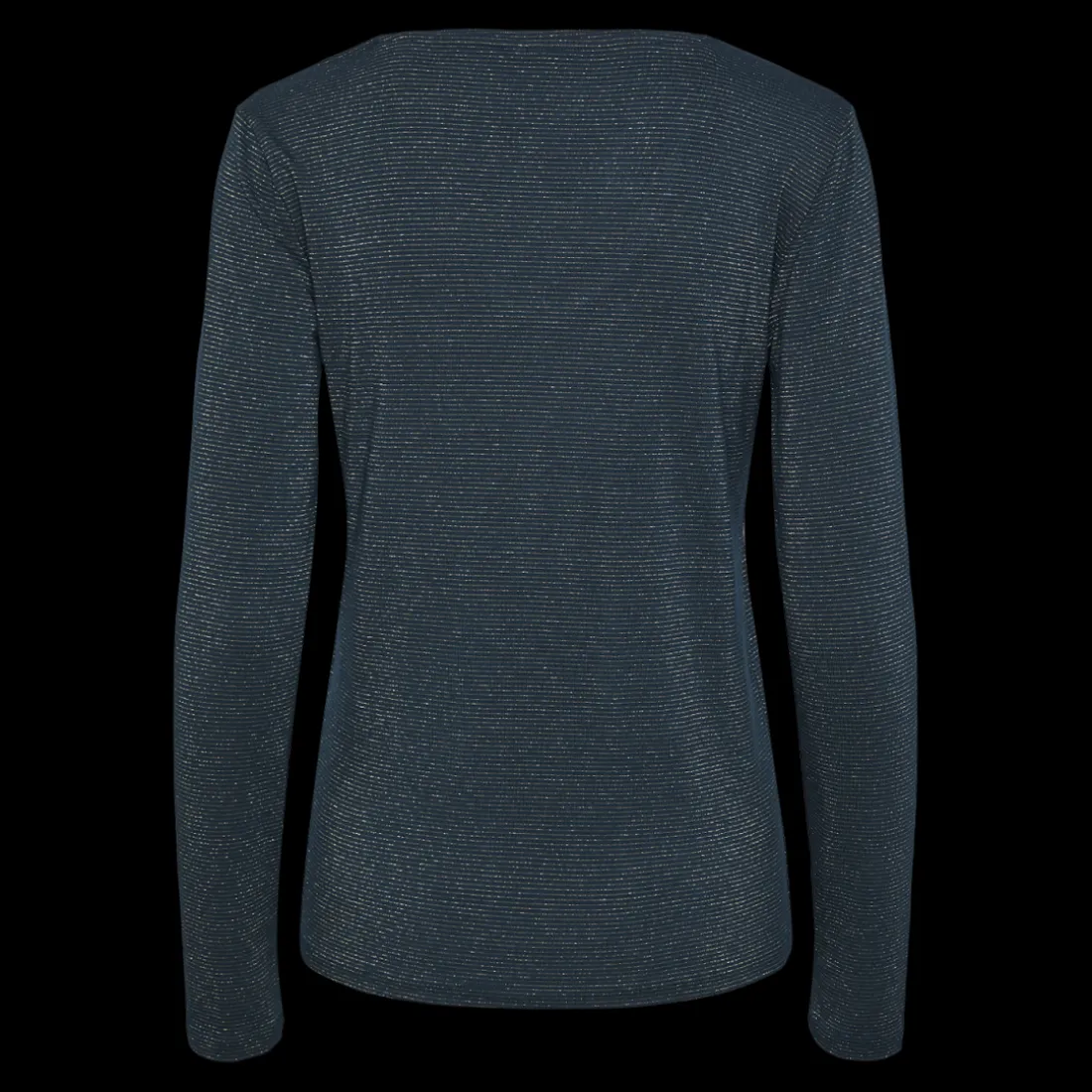 T-shirt regular fit manches longues bleu en viscose