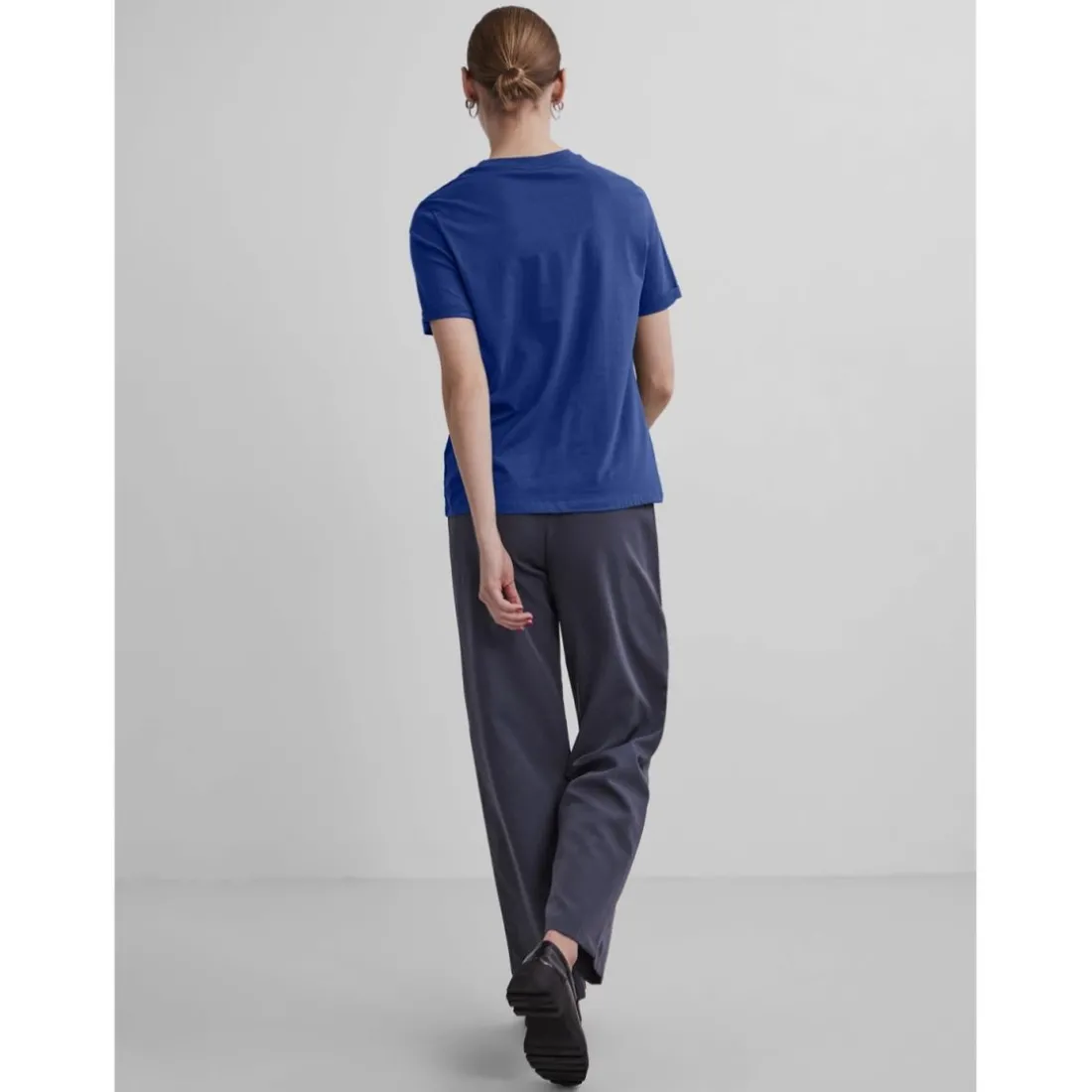 T-shirt regular fit manches courtes bleu Fawn