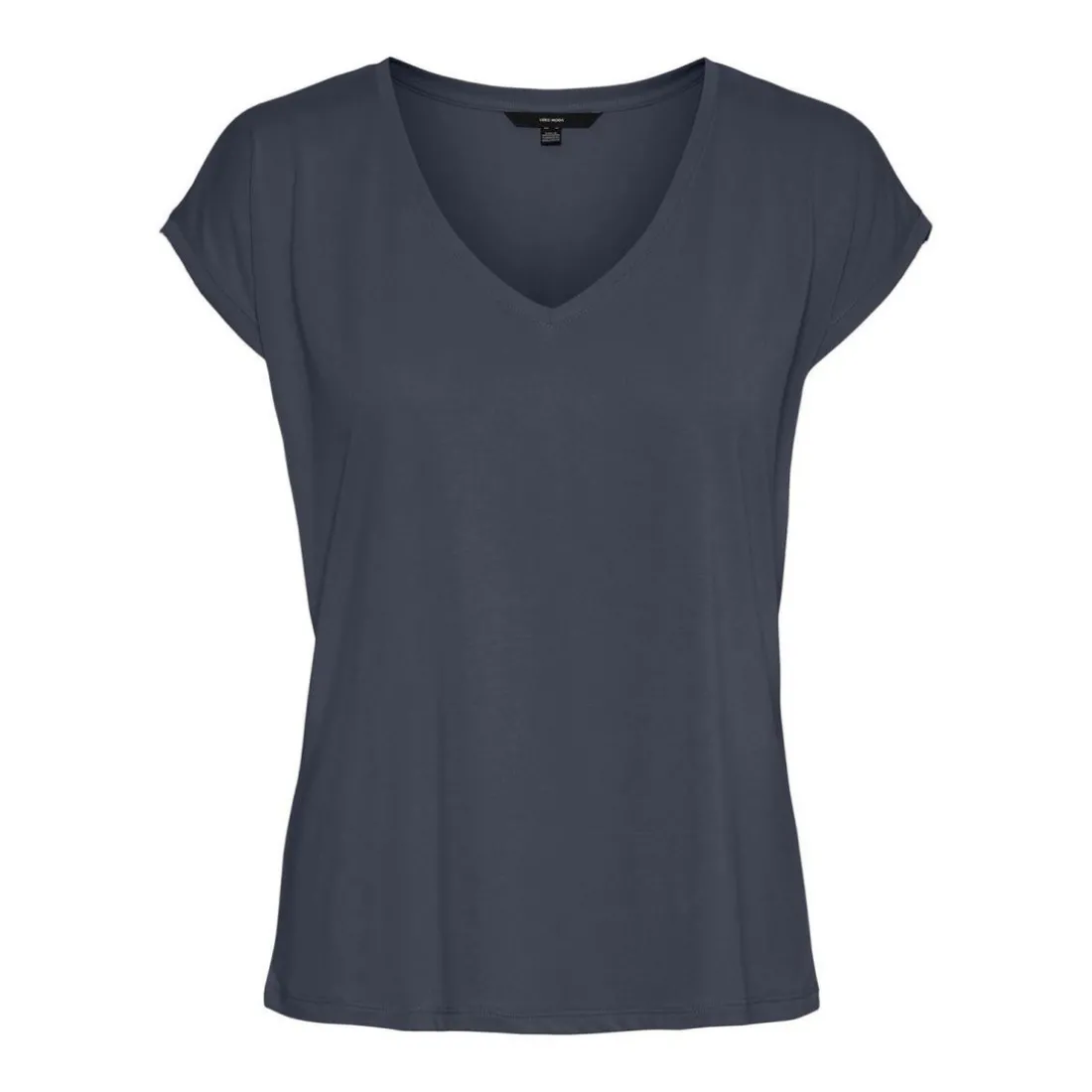 T-shirt Relaxed Fit Col en V Manches courtes Longueur regular bleu Lila