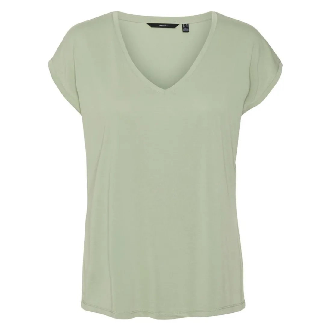 T-shirt Relaxed Fit Col en V Manches courtes Longueur regular vert Uma