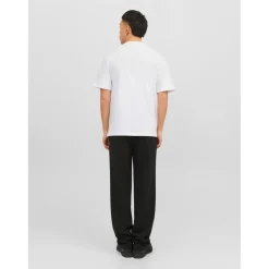 T-shirt Relaxed Fit Col ras du cou Manches courtes Blanc en coton Shane