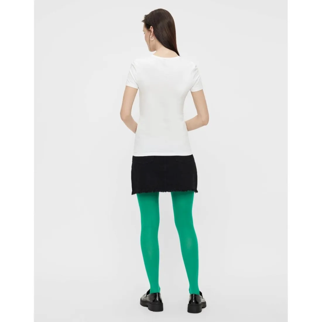 T-shirt slim fit manches courtes blanc en coton Dee