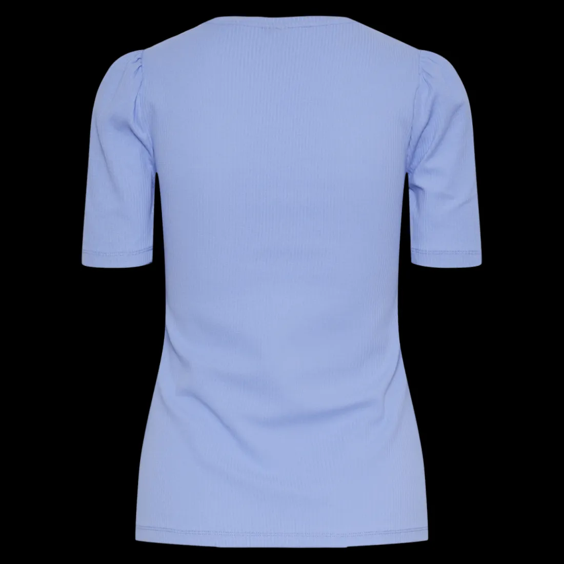 T-shirt slim fit manches courtes bleu en coton Uma