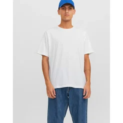 T-shirt Standard Fit Col rond Manches courtes Blanc en coton Jose